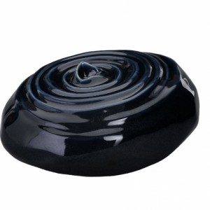Ripples - Ceramic Cremation Ashes Urn – Black Gloss Melange